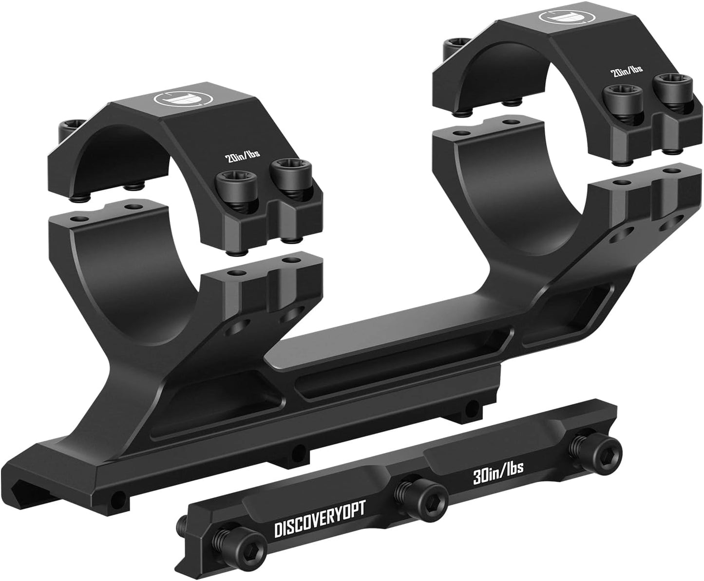 DISCOVERYOPT Cantilever Scope Mounts | One-Piece 20 MOA 34mm or 30mm Tube for Picatinny Rail