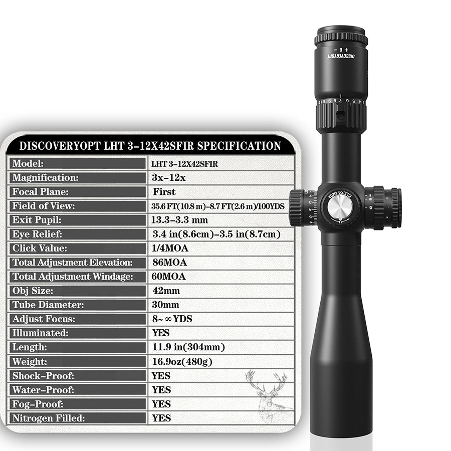 LHT 3-12X42SFIR-FFP-MOA Diameter:30MM Optics Scopes