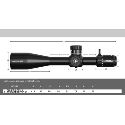 ED-PRS GENⅡ 5-25X56SFIR FFP-MRAD/MOA-ZERO STOP Durchmesser: 34MM Optik Zielfernrohre