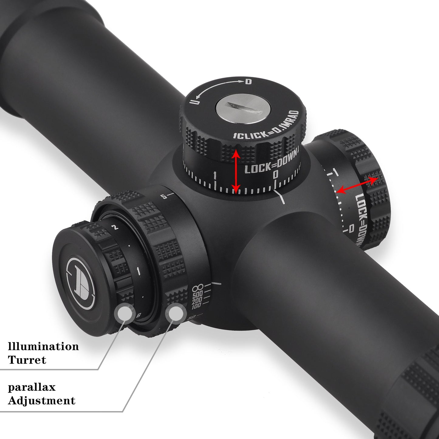 ED-AR 1-8X24SFIR FFP-MIL Durchmesser: 34MM Optik Zielfernrohr