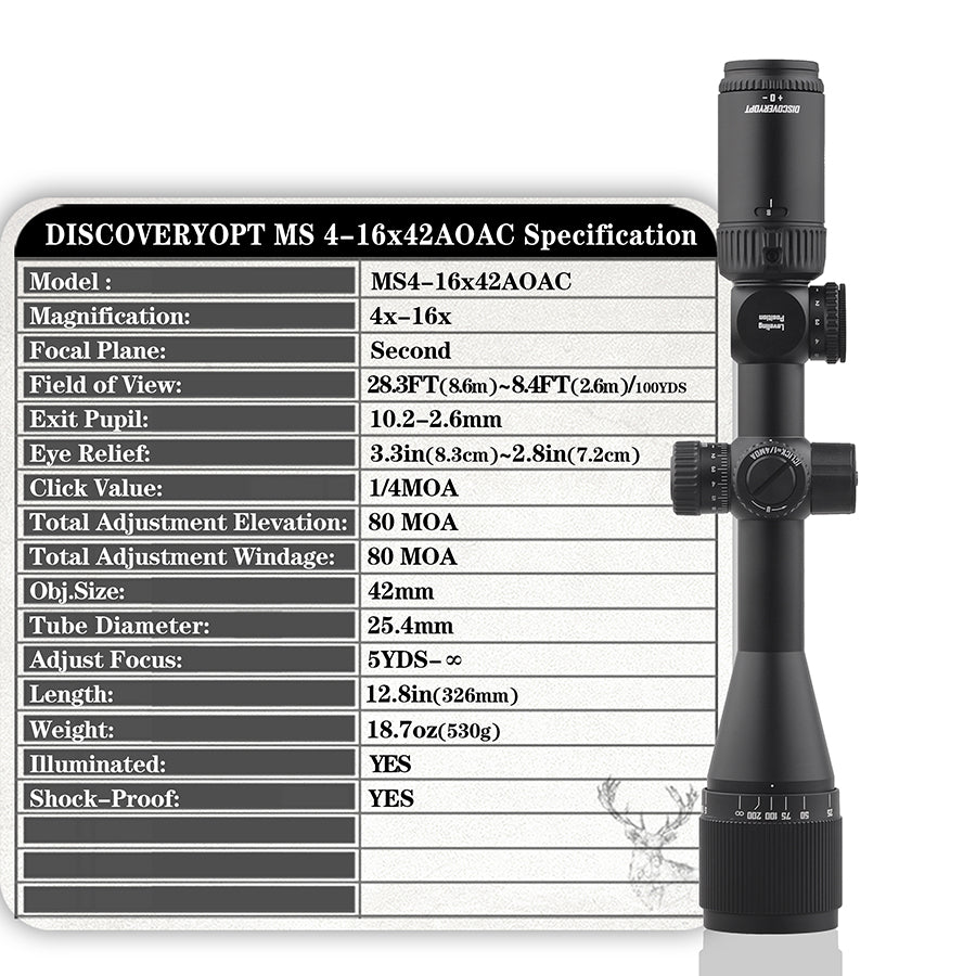 MS 4-16X42AOAC SFP-MOA Durchmesser: 25,4 MM Optik Zielfernrohre 