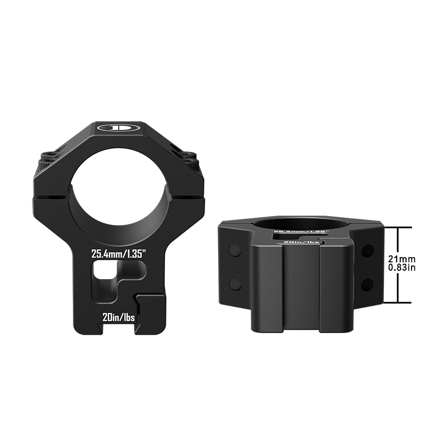 DISCOVERYOPT Dovetail Rails Scope Rings for 25.4mm＆30mm Tubes – 1.35" High | for Dovetail Rails