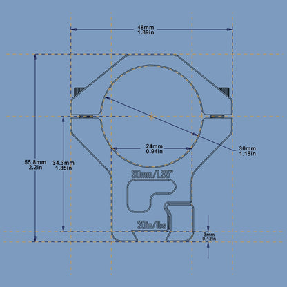 DISCOVERYOPT Dovetail Rails Scope Rings for 25.4mm＆30mm Tubes – 1.35" High | for Dovetail Rails