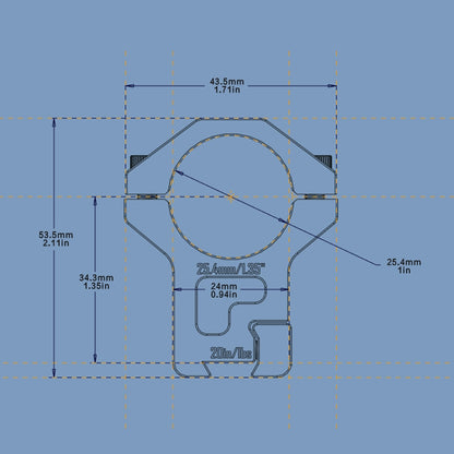 DISCOVERYOPT Dovetail Rails Scope Rings for 25.4mm＆30mm Tubes – 1.35" High | for Dovetail Rails