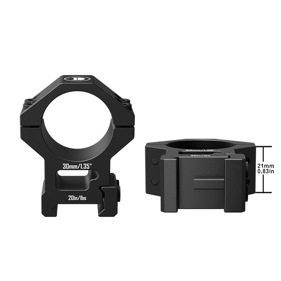 DISCOVERYOPT Picatinny Scope Rings for 25.4mm＆30mm Tubes – 1.35" High | for Picatinny, Weaver