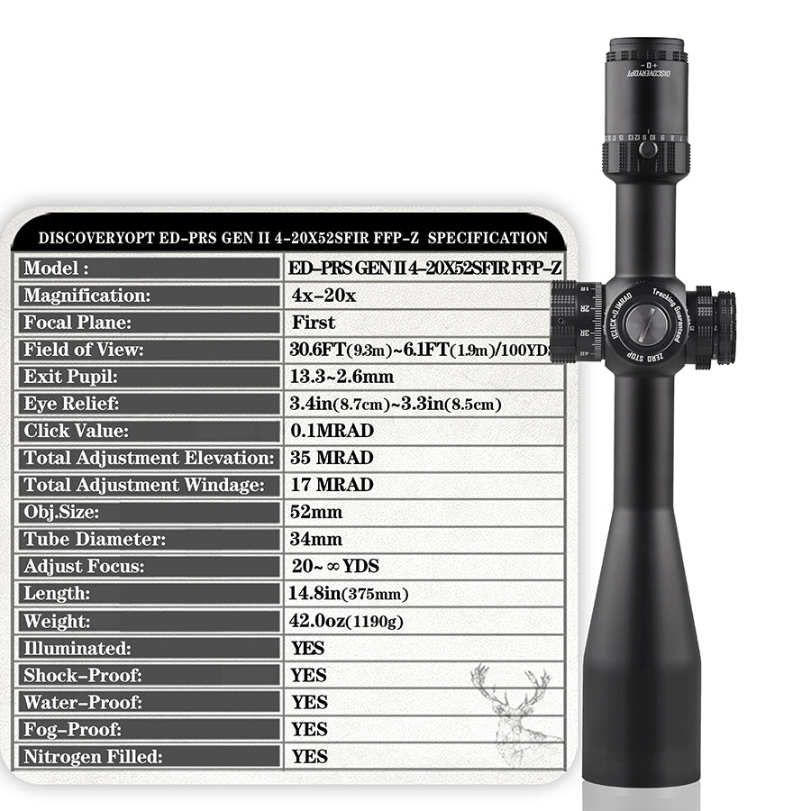 ED-PRS GEN2 4-20X52SFIR FFP optics Scopes