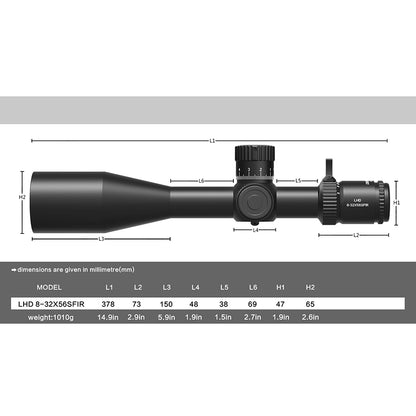 LHD 8-32X56SFIR FFP-Z-MRAD Rohrdurchmesser: 34MM Optik Zielfernrohre 