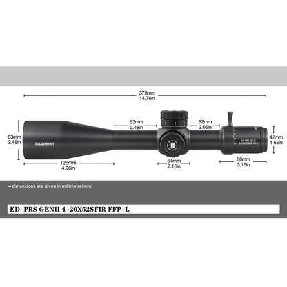 DISCOVERYOPT ED-PRS GENⅡ 4-20X52SFIR FFP-MRAD-Z/L Diameter:34MM Optics Scope