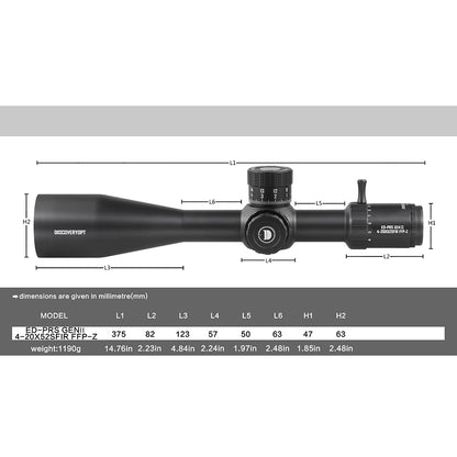 DISCOVERYOPT ED-PRS GENⅡ 4-20X52SFIR FFP-MRAD-Z/L Diameter:34MM Optics Scope