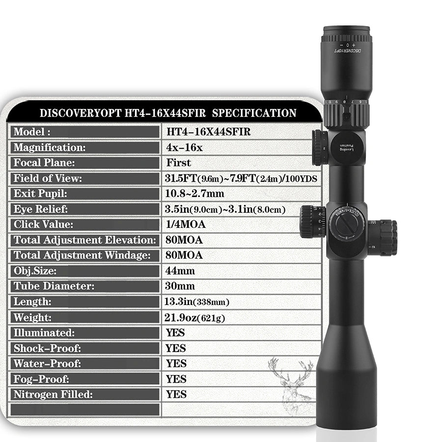 HT GENII 4-16X44SFIR FFP-MOA Durchmesser: 30MM Optik Zielfernrohre 