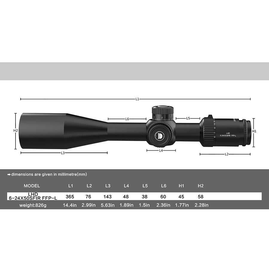 DISCOVERYOPT LHD 6-24X50SFIR FFP-Z/L Diameter:30MM Optics Scopes