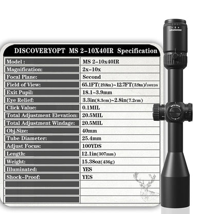 MS 2-10X40IR SFP-MIL Durchmesser: 25,4 MM Optik Zielfernrohre