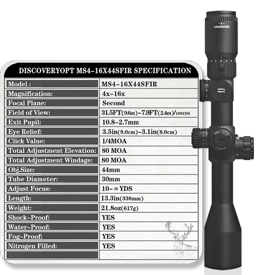 DISCOVERYOPT MS 4-16X44SFIR SFP-MOA-L Diameter:30MM Optics Scopes