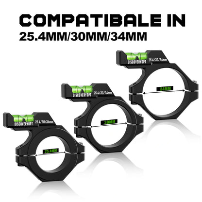 Multi-Compatible Scope Bubble Level | Fits 25.4mm/30mm/34mm Tubes | Precision Alignment Tool