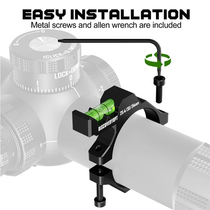 Multi-Compatible Scope Bubble Level | Fits 25.4mm/30mm/34mm Tubes | Precision Alignment Tool