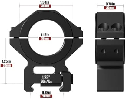 Dual Compatibility Rings | Picatinny & Weaver | 1in/30mm/34mm Tube